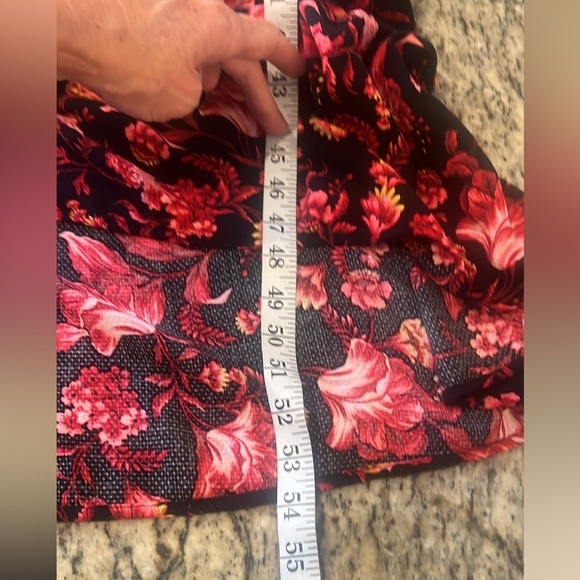 Terra & Sky Winter Dress Size 2X, Womens Red,Black,Flora,Long Sleeve,OOZES class - Picture 9 of 9